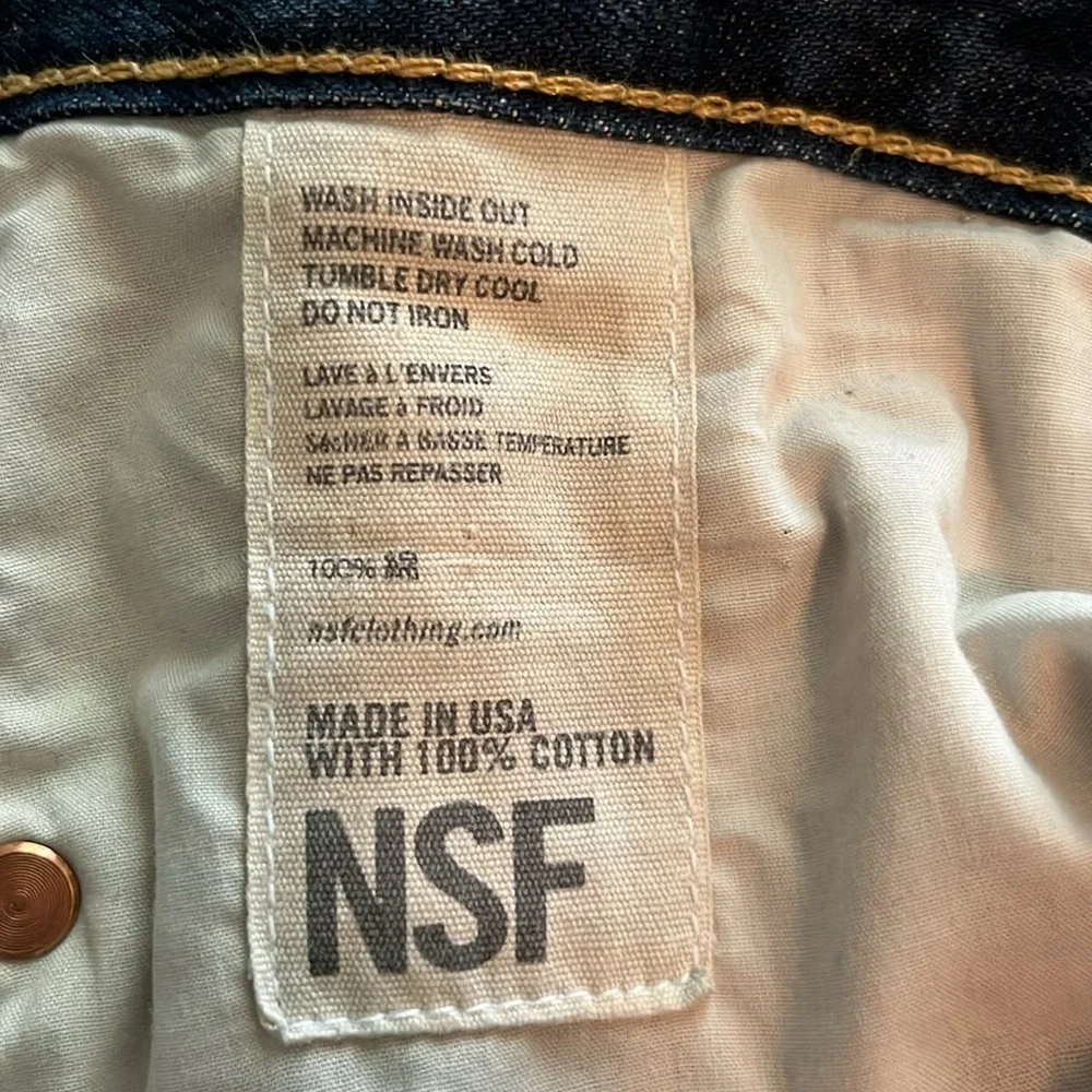 NSF Straight Leg Mens Selvedge Denim Size 32